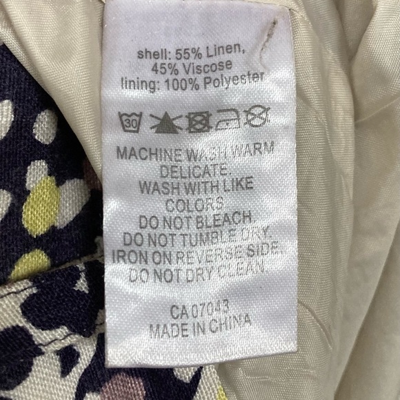 Fenn Wright Manson linen print pencil skirt. Size 6 - Picture 6 of 6